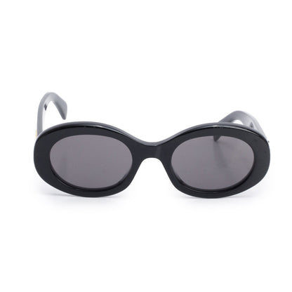 Celine CL40194U Black Acetate Triomphe 01 Oval Sunglasses