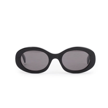 Celine CL40194U Black Acetate Triomphe 01 Oval Sunglasses