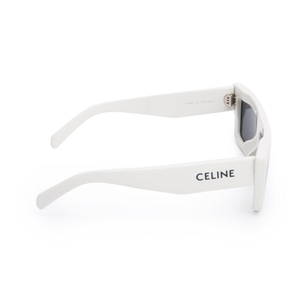 Celine CL40214U White Acetate Monochroms Square Sunglasses