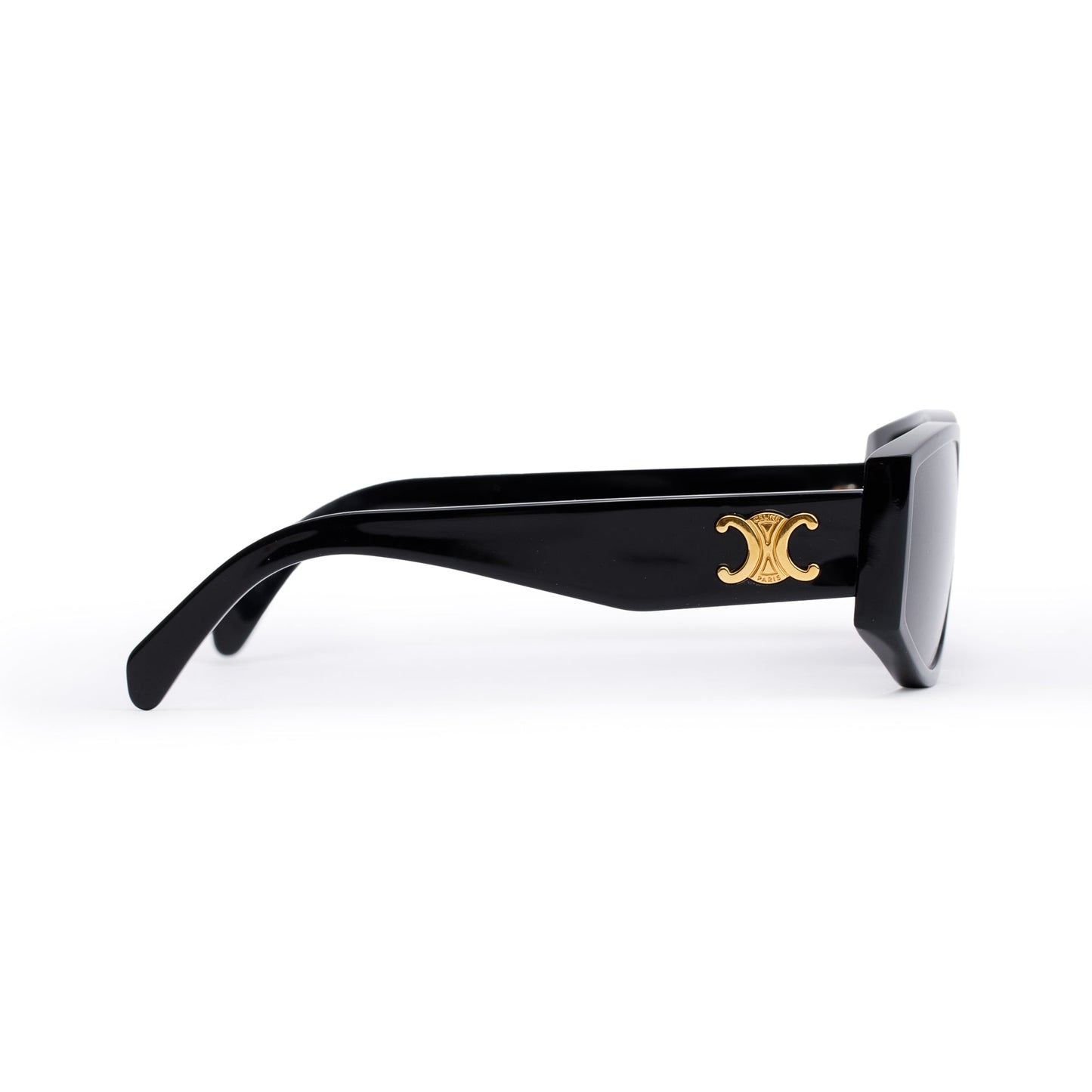 Celine CL40227U Black Acetate Triomphe Rectangular Sunglasses