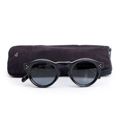 Celine CL41370/S Black Acetate Bevel Cat Round Sunglasses