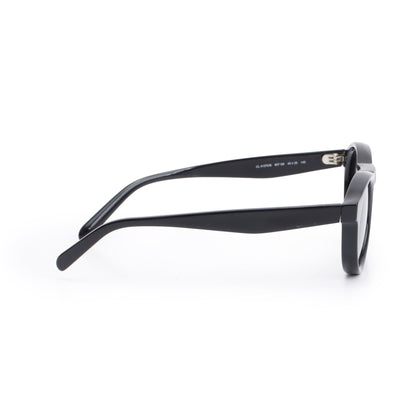Celine CL41370/S Black Acetate Bevel Cat Round Sunglasses