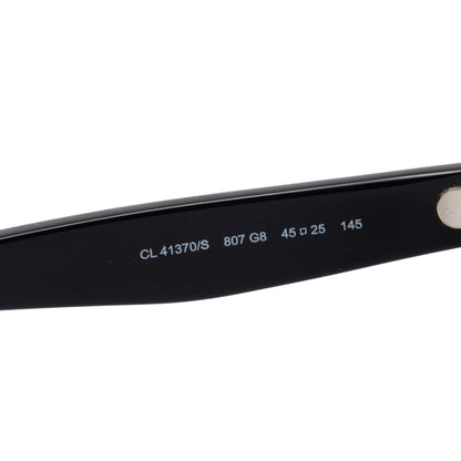 Celine CL41370/S Black Acetate Bevel Cat Round Sunglasses
