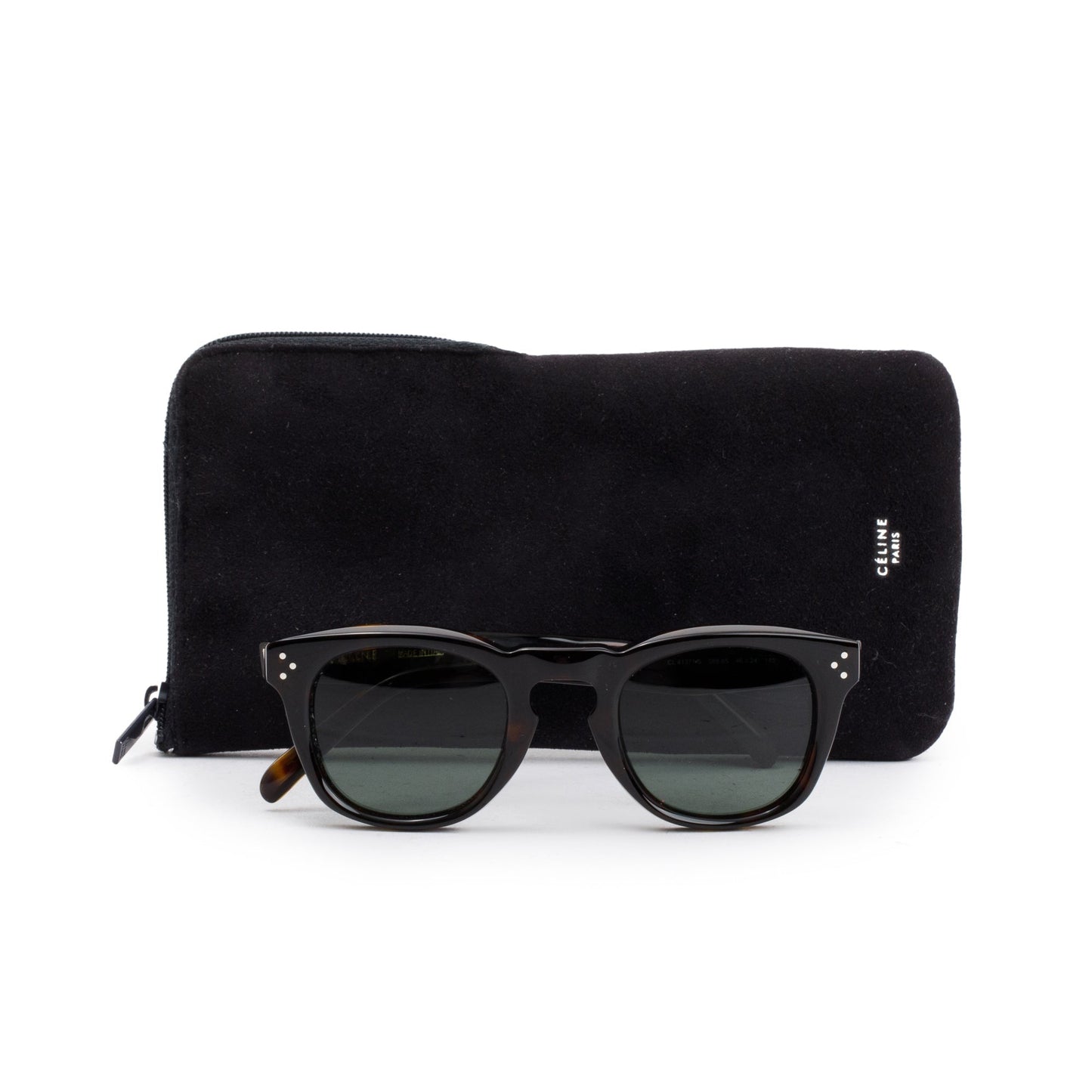 Celine CL41371/S Havana Acetate Round Sunglasses