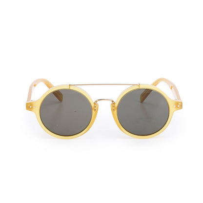 Celine CL41436/S Brown Acetate Thin Ella Round Sunglasses