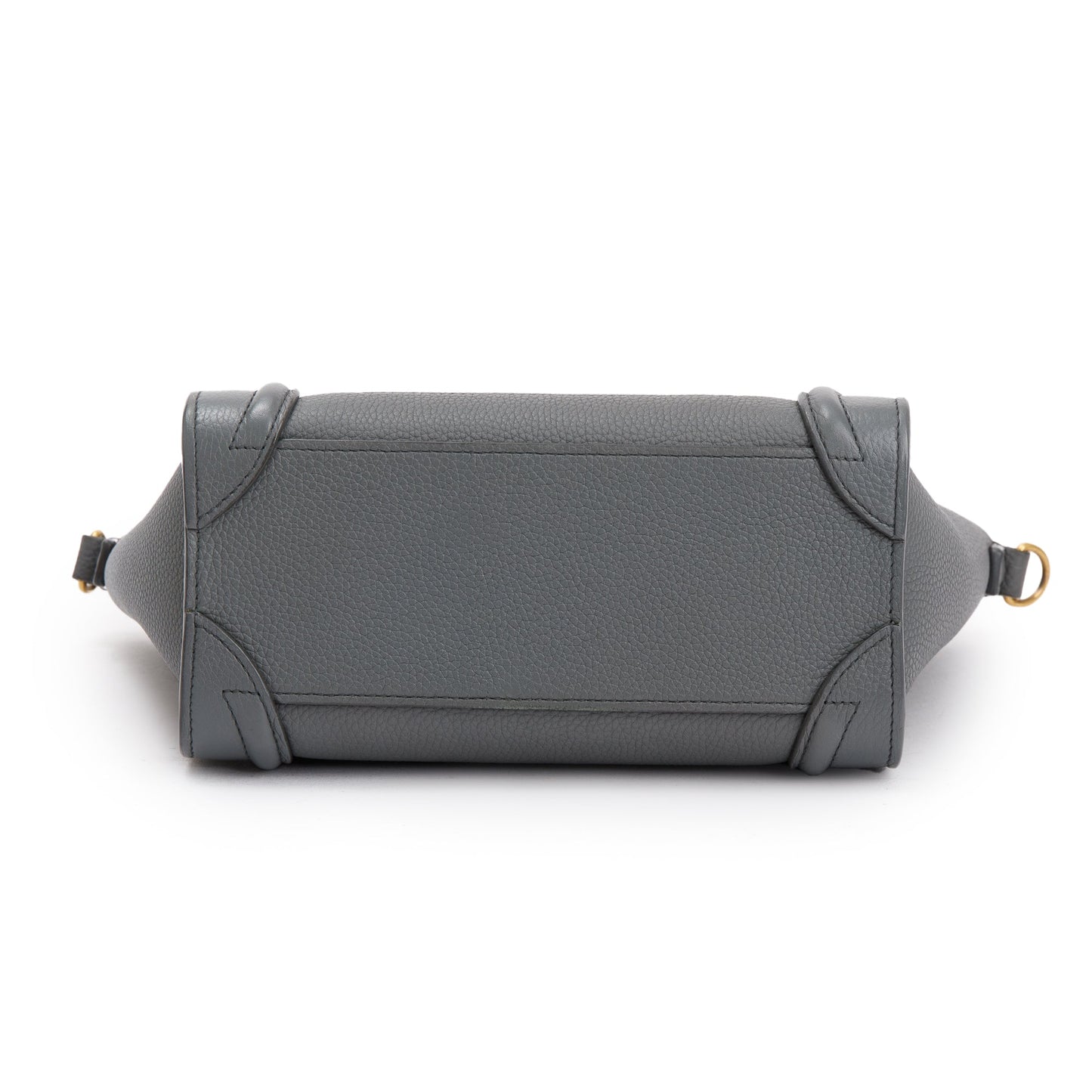 Celine Grey Calfskin Leather Nano Luggage Tote