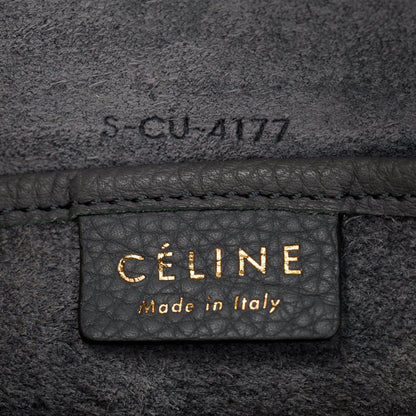 Celine Grey Calfskin Leather Nano Luggage Tote