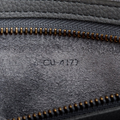 Celine Grey Drummed Calfskin Leather Mini Luggage Tote