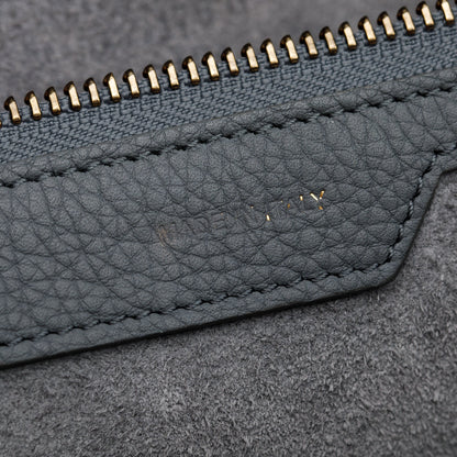 Celine Grey Drummed Calfskin Leather Mini Luggage Tote