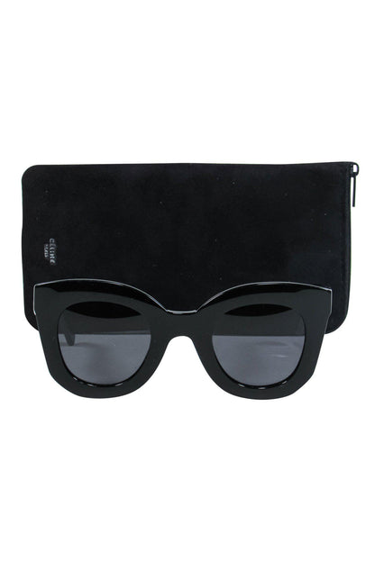 Luxury CELINE - Large Black Wayfarer Sunglasses