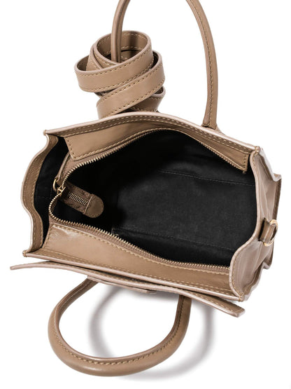 Luxury CELINE Leather Nano Luggage Bag Taupe