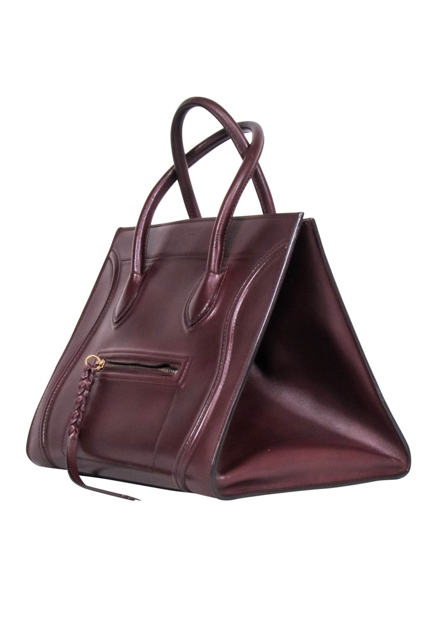 Luxury CELINE - Maroon Phantom Leather Luggage Tote