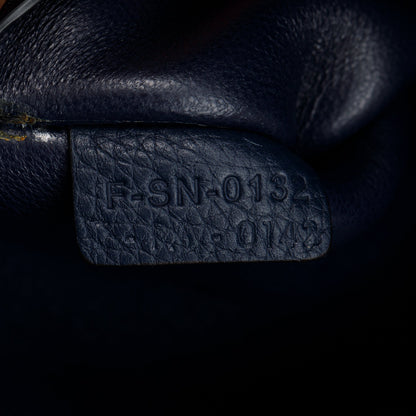 Celine Medium Navy Calfskin Suede Leather Trapeze Bag