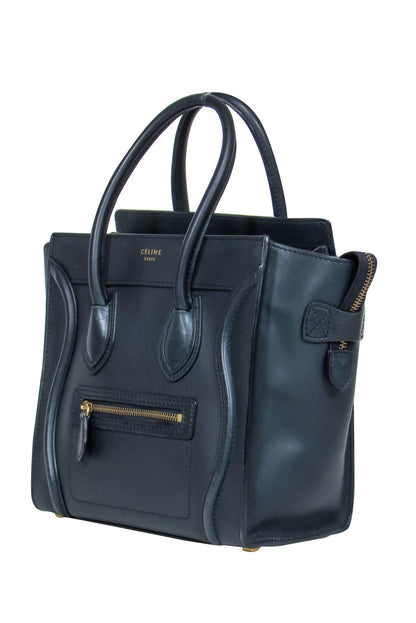 Luxury CELINE - Navy Leather âMicro Luggageâ Handbag