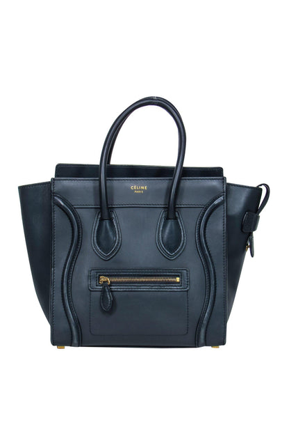 Luxury CELINE - Navy Leather âMicro Luggageâ Handbag