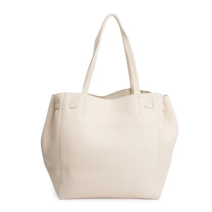 Celine Neutral Soft Grained Calfskin Small Cabas Phantom Tote