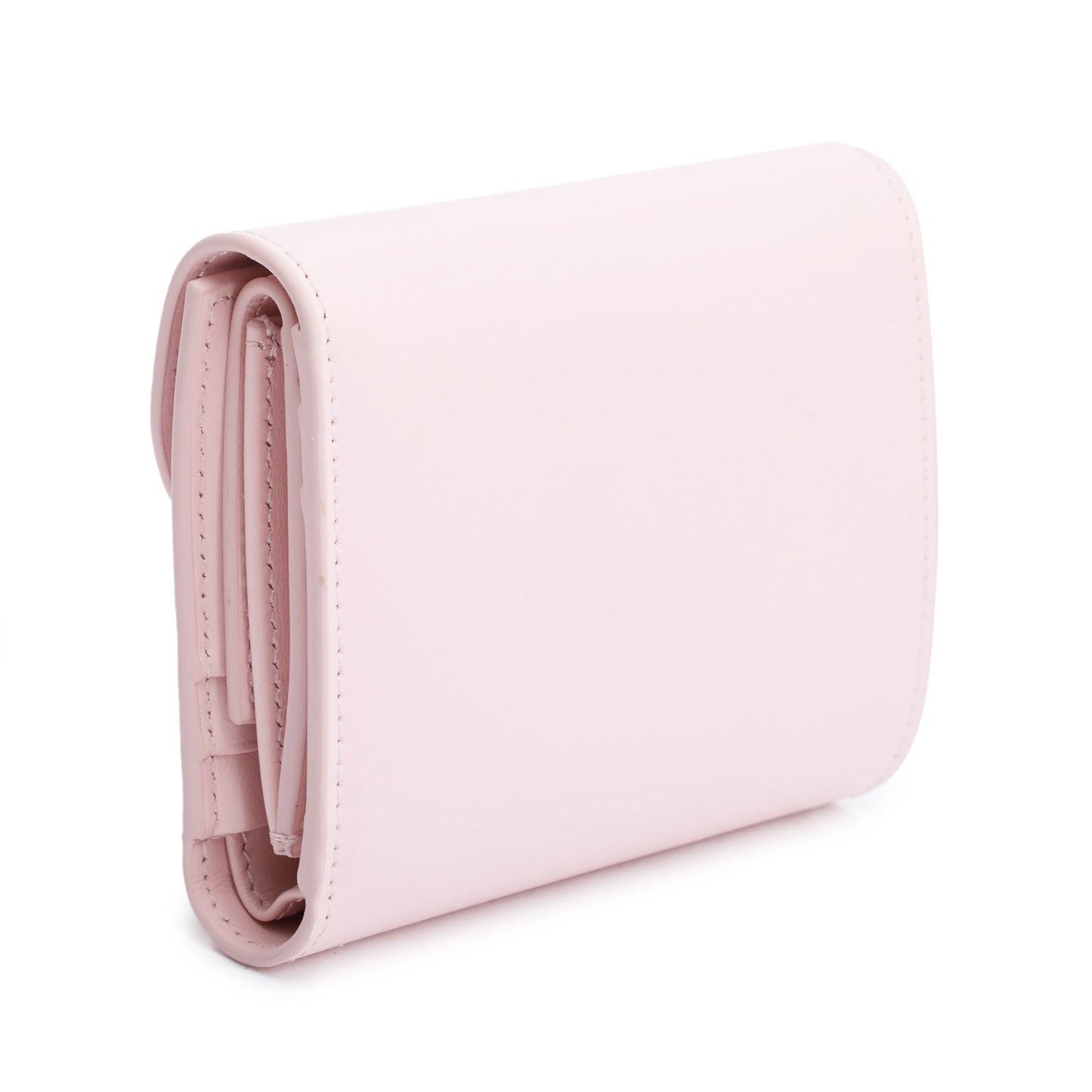 Celine Pink Shiny Calfskin Leather Triomphe Compact Wallet