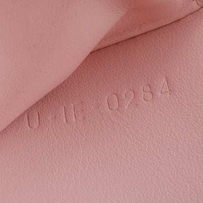 Celine Pink Shiny Calfskin Leather Triomphe Compact Wallet