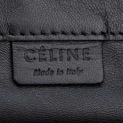 Celine Red & Black Suede Smooth Leather Bicolor Vertical Cabas Tote