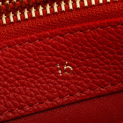 Celine Red Calfskin Leather Small 16 Bag
