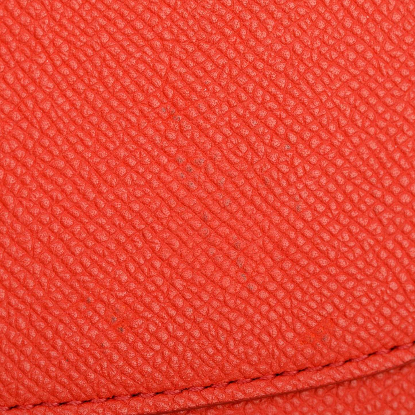 Celine Red Grained Leather Small Trotteur Crossbody Bag