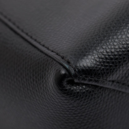 Celine Small Black Grained Calfskin Leather Vertical Cabas Tote