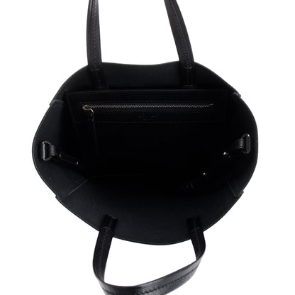 Celine Small Black Grained Calfskin Leather Vertical Cabas Tote