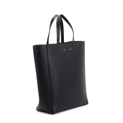 Celine Small Black Grained Calfskin Leather Vertical Cabas Tote