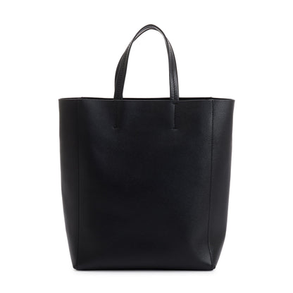 Celine Small Black Grained Calfskin Leather Vertical Cabas Tote