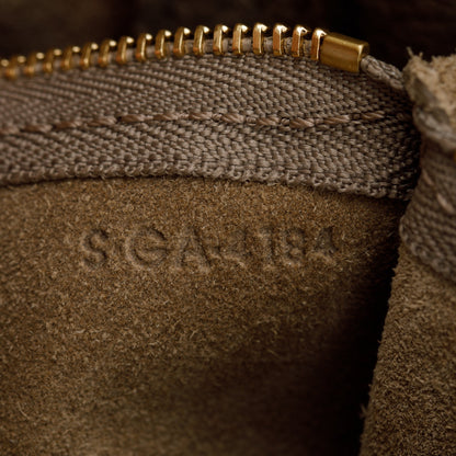 Celine Taupe Leather Medium Zip Hobo Bag