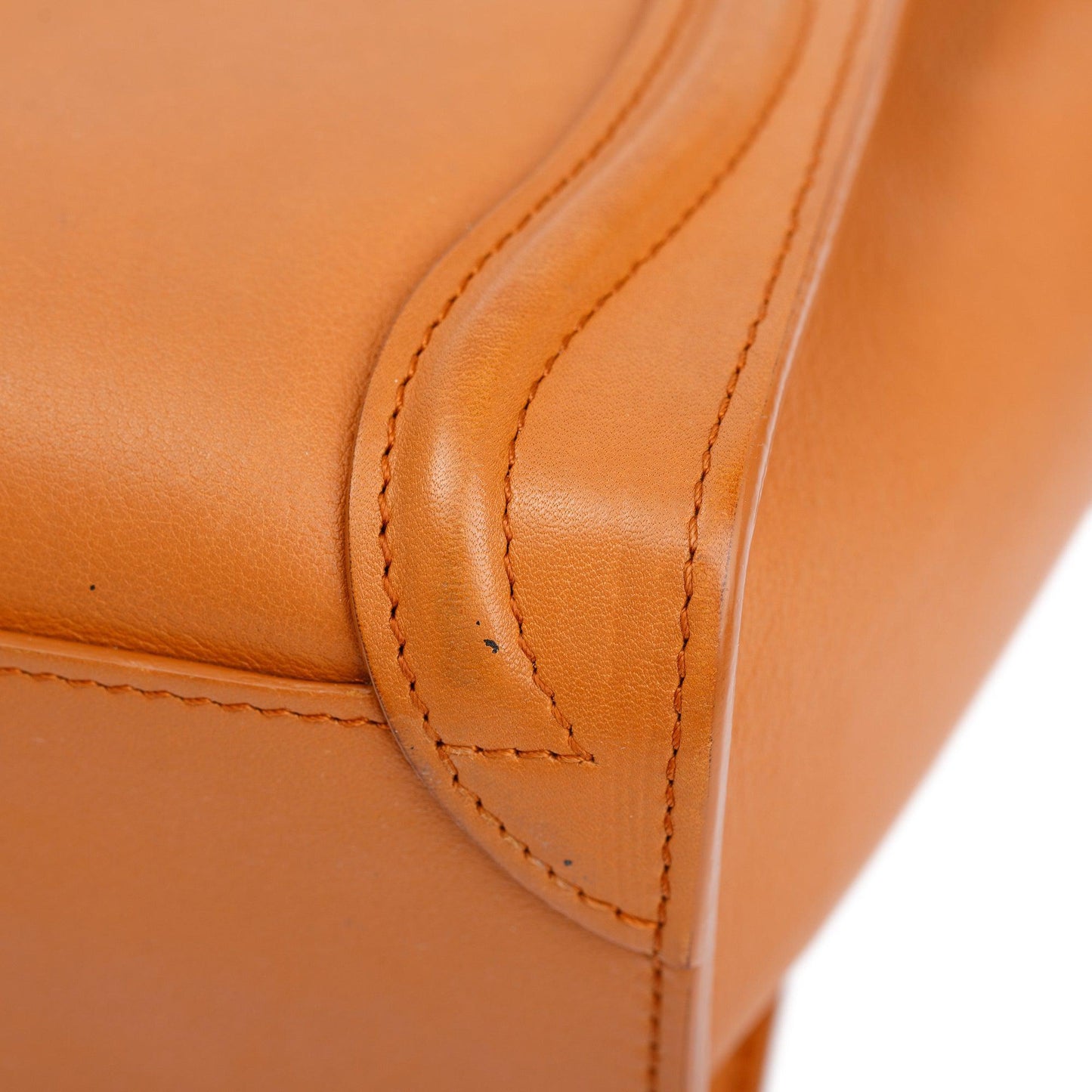 Celine Terracotta Smooth Calfskin Leather Nano Luggage Tote