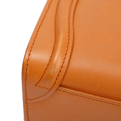 Celine Terracotta Smooth Calfskin Leather Nano Luggage Tote