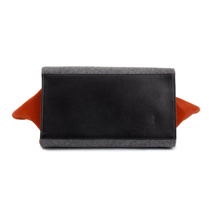 Celine Tricolor Calfskin Leather and Felt Medium Trapeze Bag
