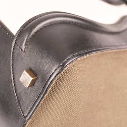 Celine Tricolour Leather & Canvas Mini Luggage Tote