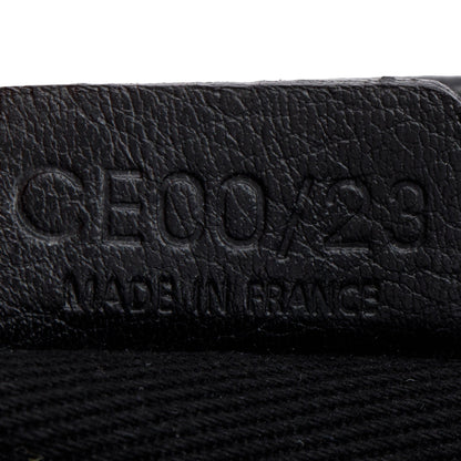 Celine Vintage Black Triomphe Canvas Ava Shoulder Bag