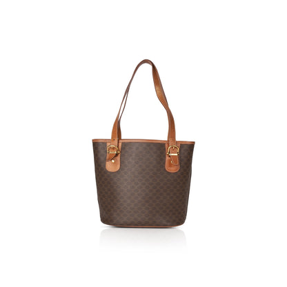 Celine Vintage Macadam Triomphe Bucket Bag
