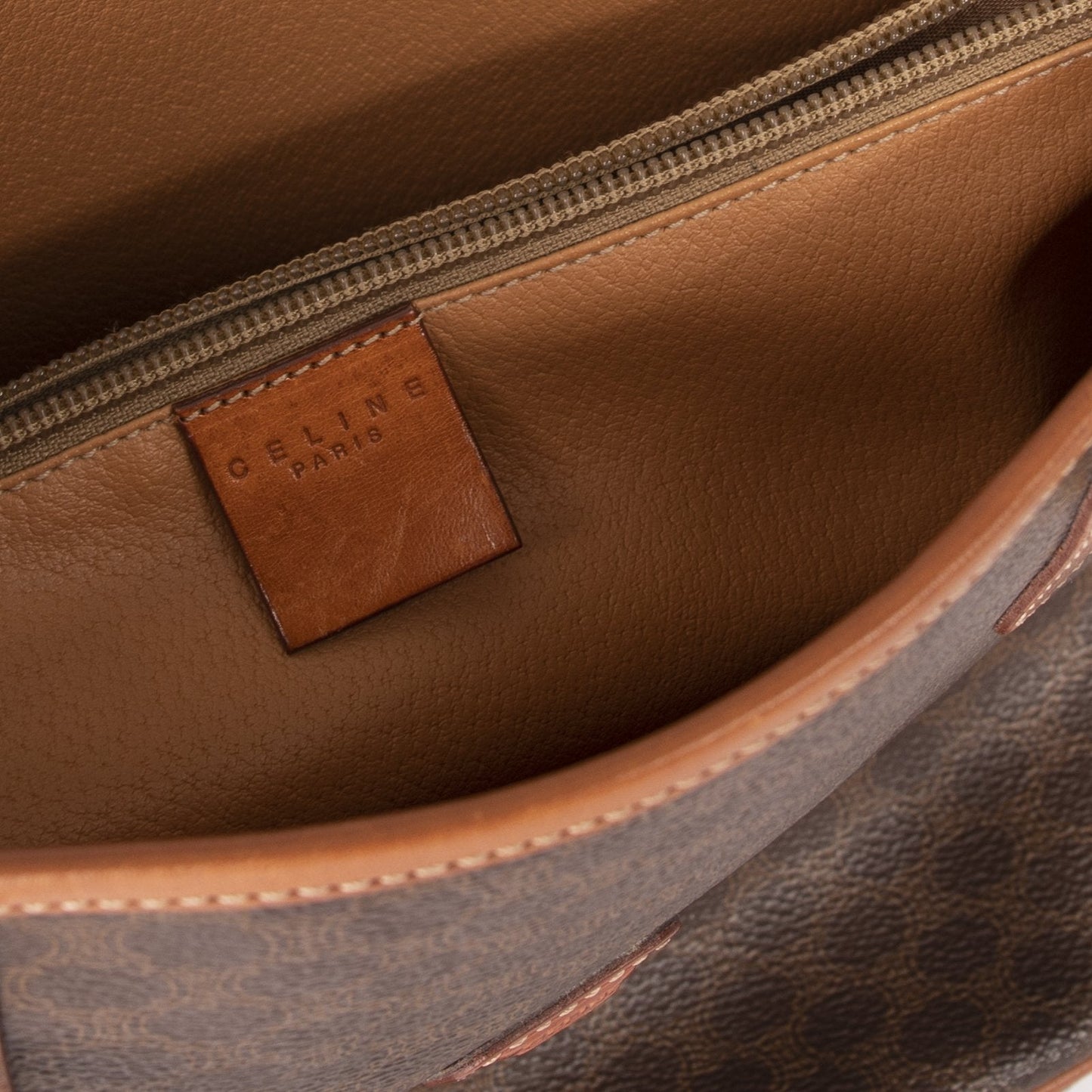 Celine Vintage Macadam Triomphe Bucket Bag
