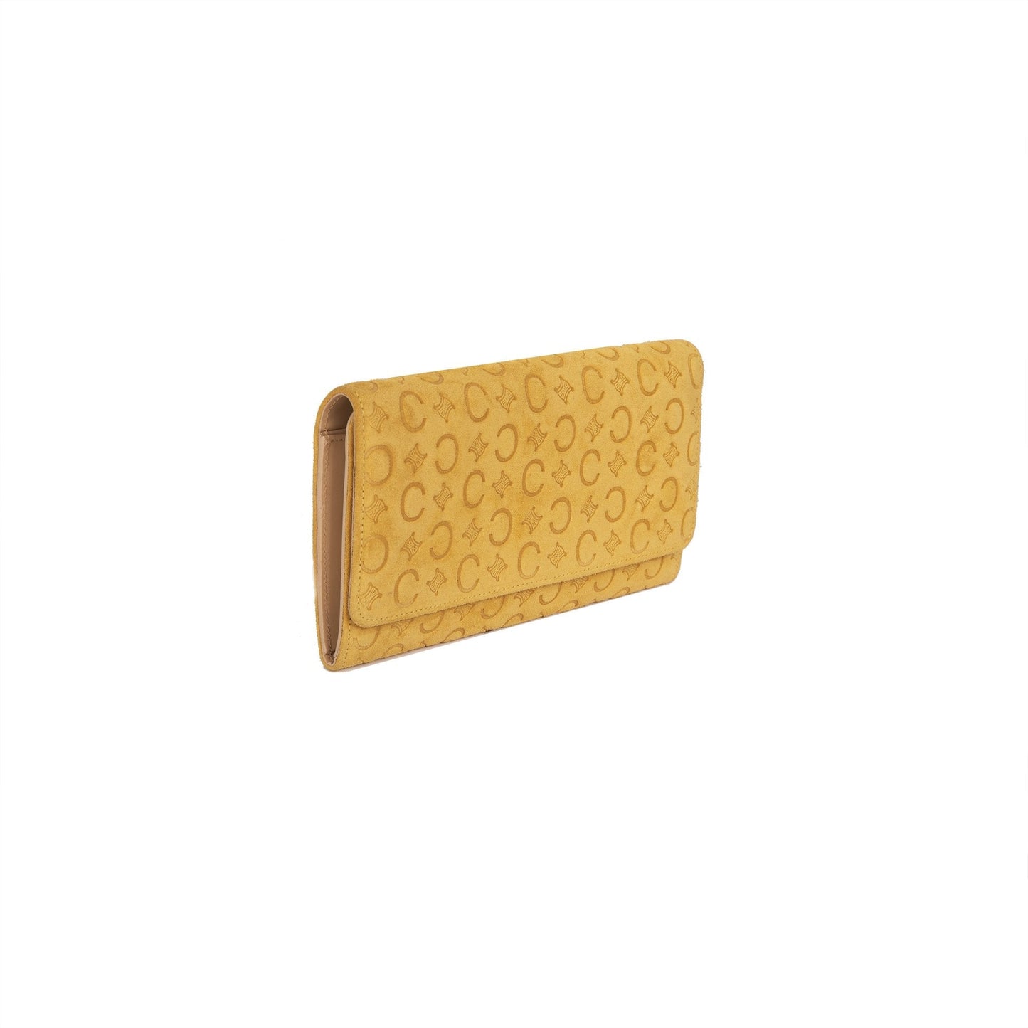 Celine Vintage Monogram Suede Wallet