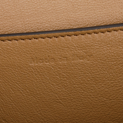 Celine White/Tan Smooth Calfskin Leather Medium Frame Shoulder Bag