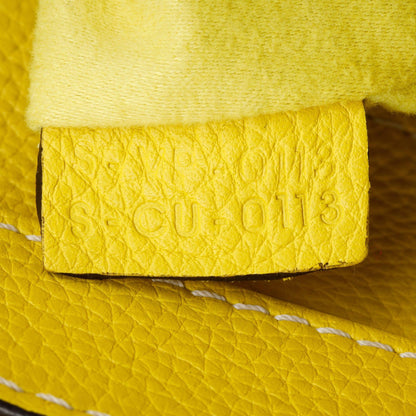 Celine Yellow Drummed Calfskin Leather Mini Luggage Tote