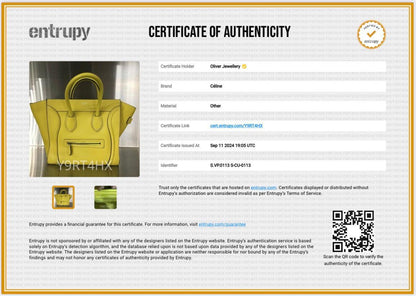 Celine Yellow Drummed Calfskin Leather Mini Luggage Tote