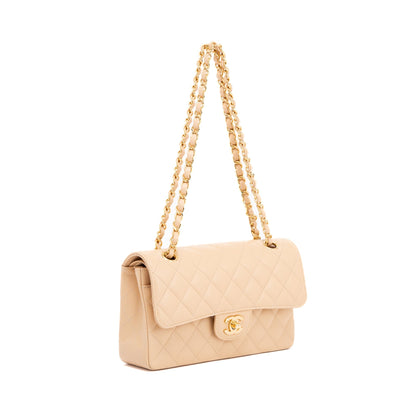 Chanel 2020 Beige Caviar Small Classic Double Flap Bag