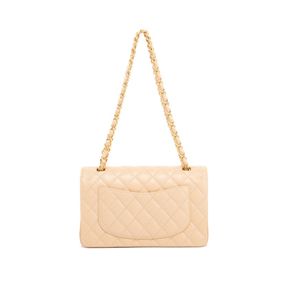 Chanel 2020 Beige Caviar Small Classic Double Flap Bag