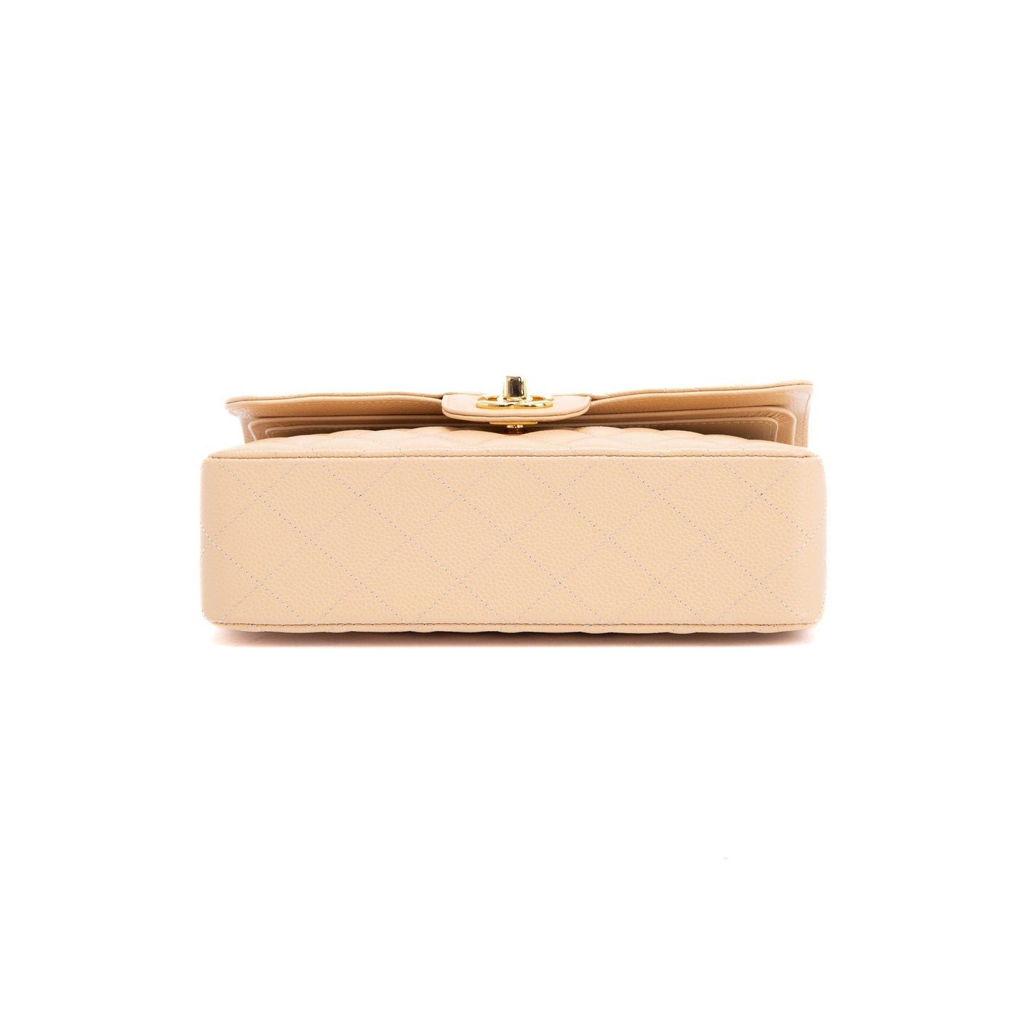 Chanel 2020 Beige Caviar Small Classic Double Flap Bag