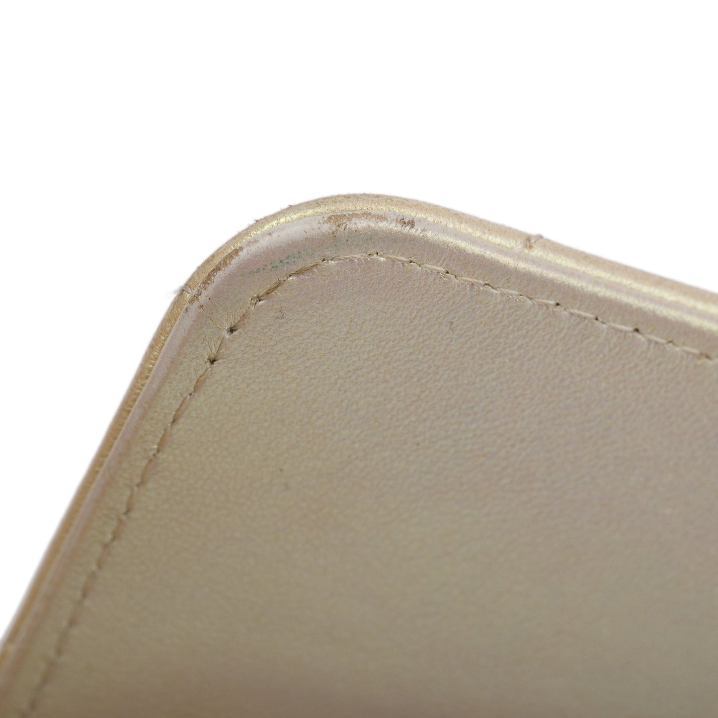 Chanel 2020 Beige Iridescent Calfskin Leather Classic Medium Double Flap Bag