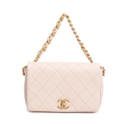 Chanel 2020 Beige Quilted Caviar Leather Small Fashion Therapy Full Flap Bag