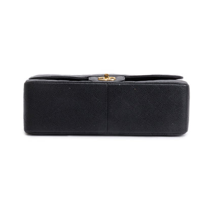 Chanel 2020 Black Caviar Classic Jumbo Double Flap Bag