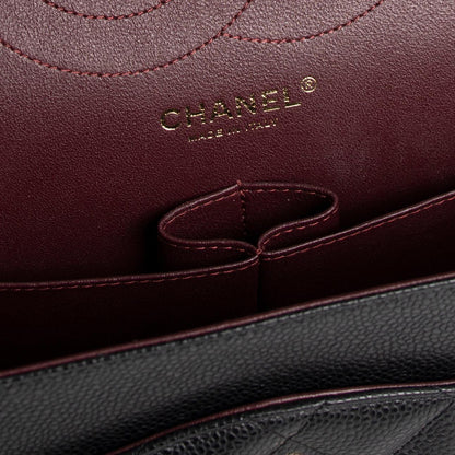 Chanel 2020 Black Caviar Classic Jumbo Double Flap Bag