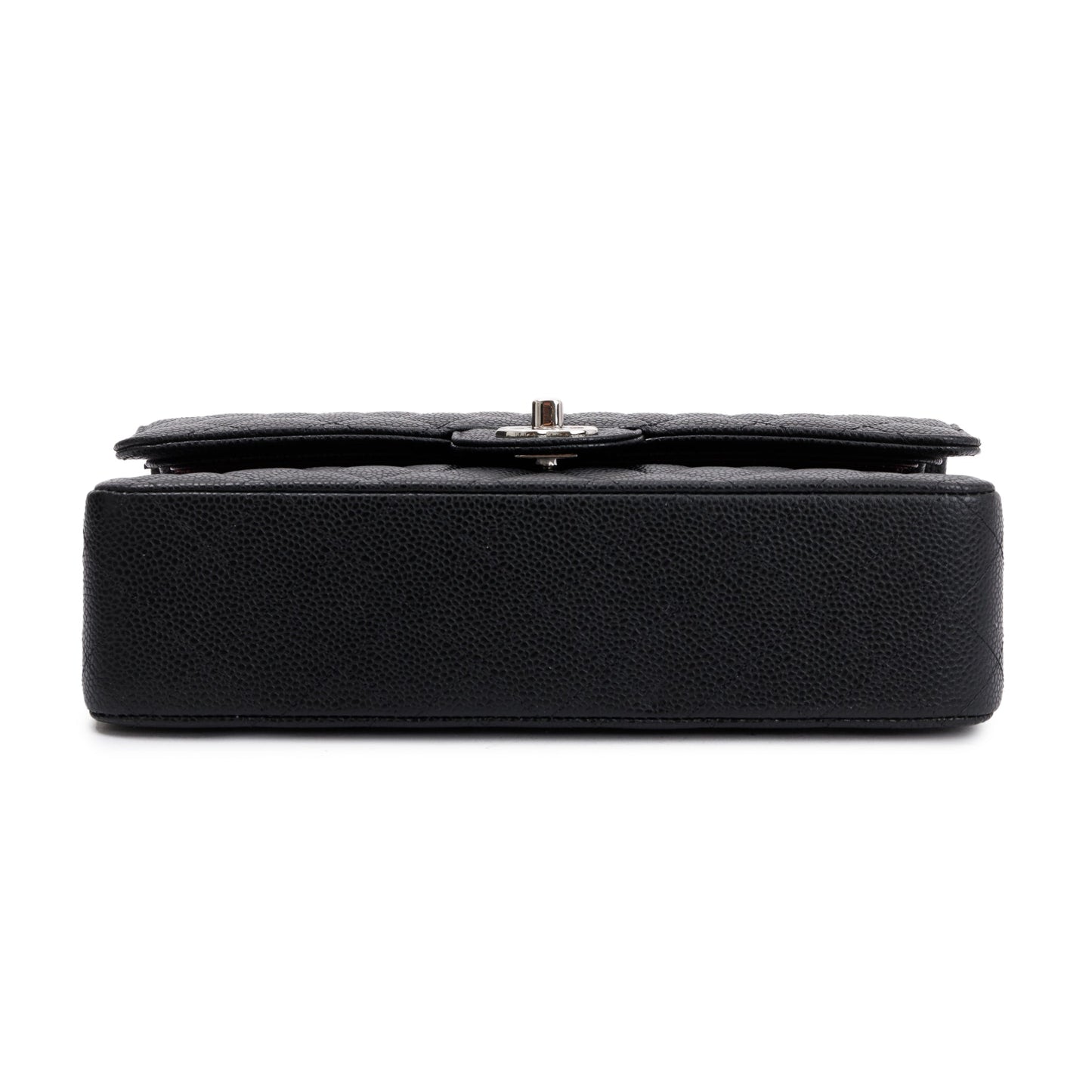 Chanel 2020 Black Caviar Leather Classic Medium Double Flap Bag