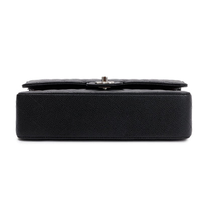 Chanel 2020 Black Caviar Leather Classic Medium Double Flap Bag